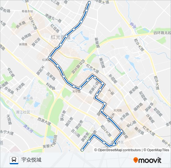 公交326路的线路图