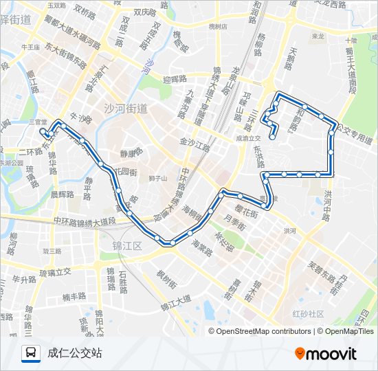 公交336路的线路图