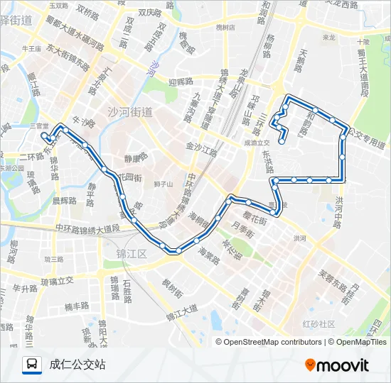 公交336路的线路图