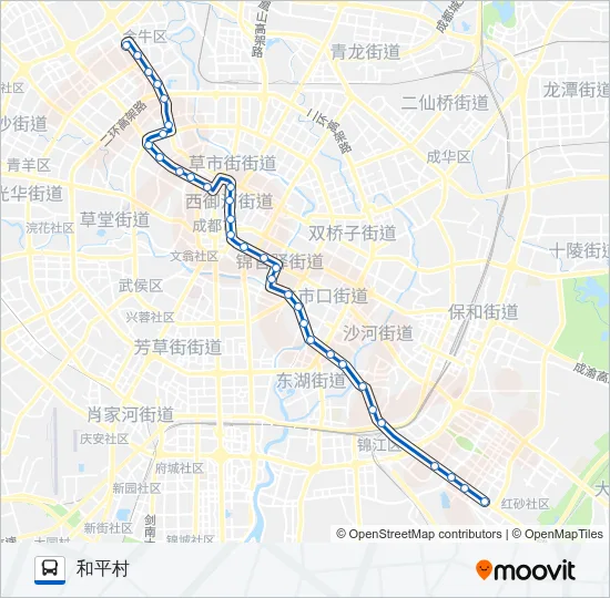 公交56A路的线路图