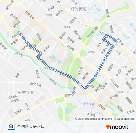 公交708路的线路图