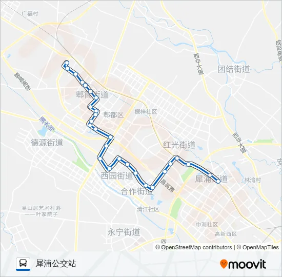 公交711路的线路图