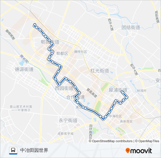 公交711路的线路图