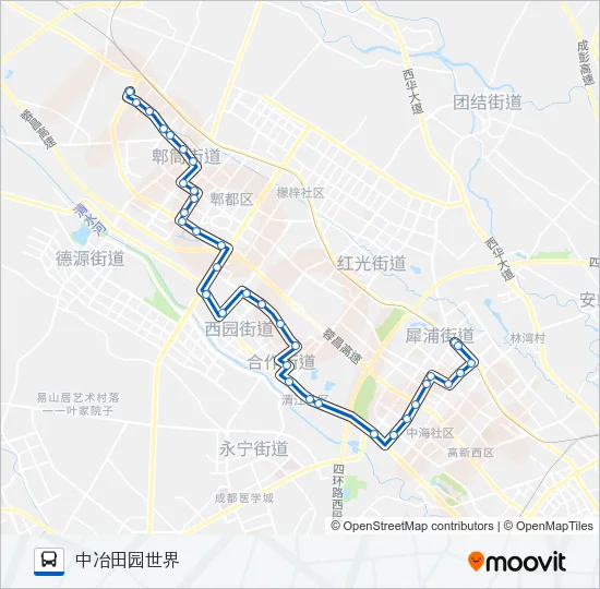 公交711路的线路图