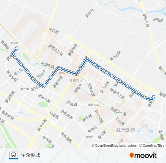 公交712路的线路图