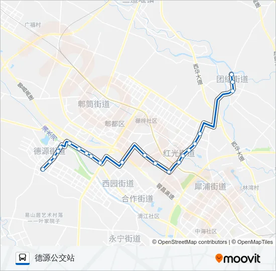 公交718路的线路图