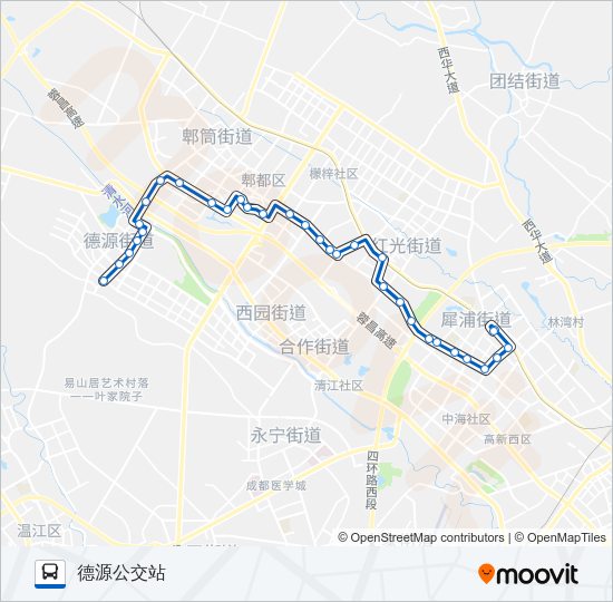 公交721路的线路图