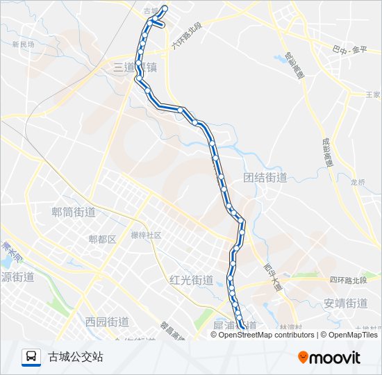 公交722路的线路图