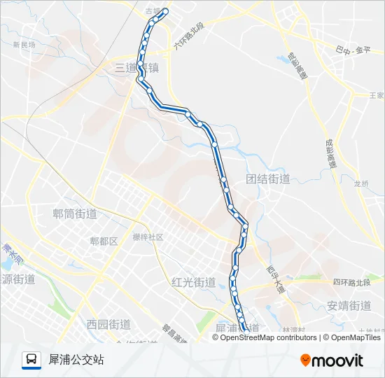 公交722路的线路图