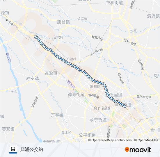 公交740路的线路图