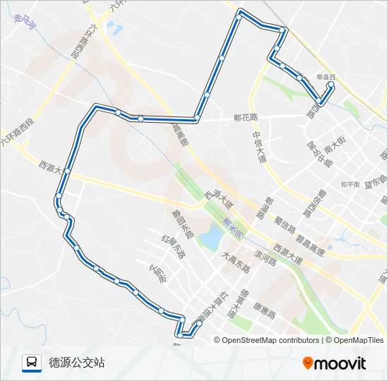 公交743路的线路图