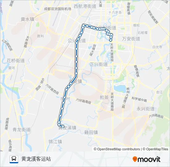 公交821路的线路图