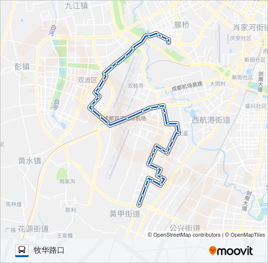 公交832路的线路图