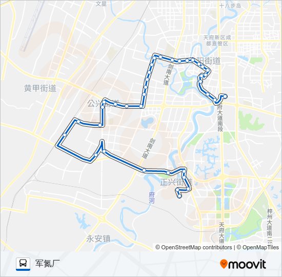 公交843路的线路图