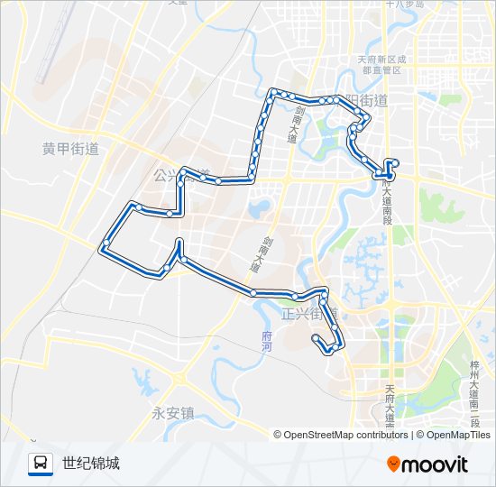 公交843路的线路图