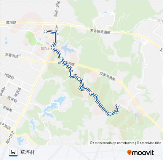 公交861路的线路图