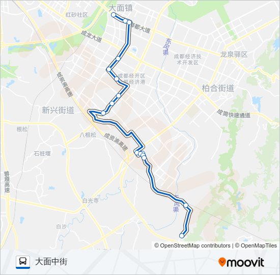 公交866路的线路图