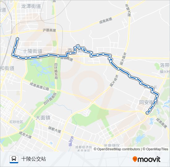 公交869路的线路图