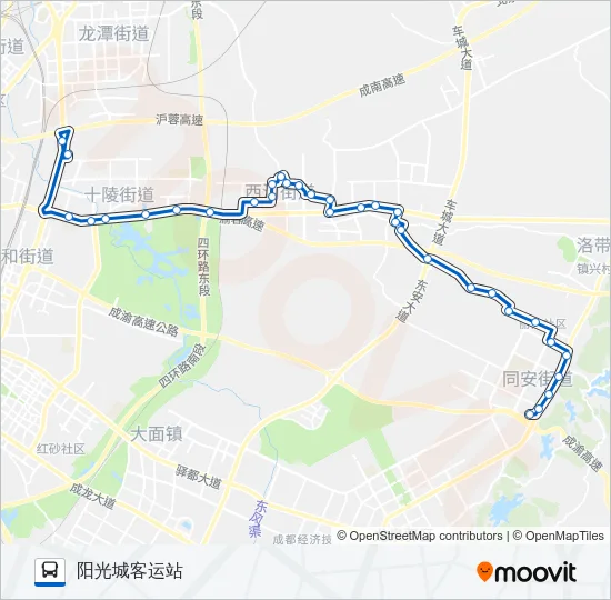 公交869路的线路图