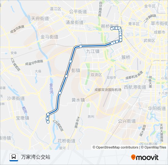 公交908路的线路图