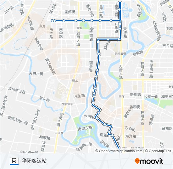 公交华阳5路的线路图