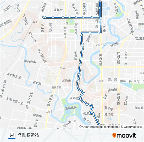 华阳5路 Bus Line Map