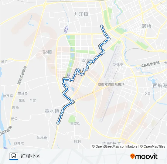 双流1路 Bus Line Map