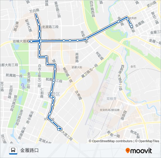 公交双流6路的线路图