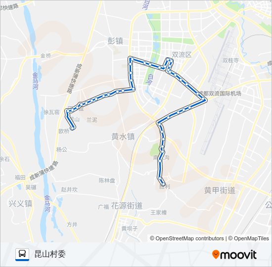 公交双流8路的线路图