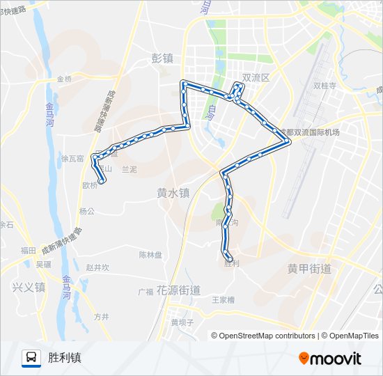 公交双流8路的线路图