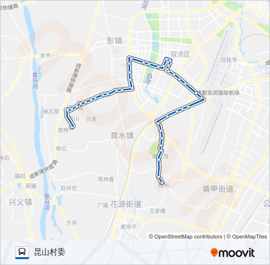 公交双流8路的线路图
