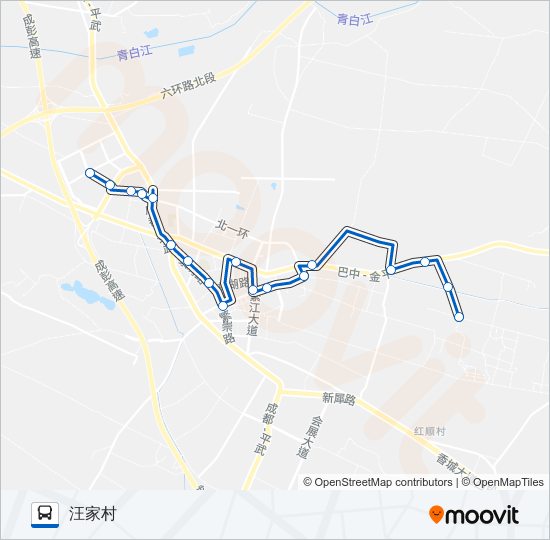 新繁2路 bus Line Map