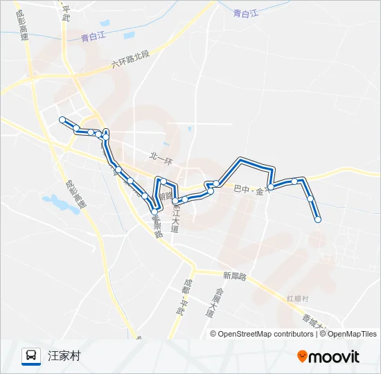 新繁2路 Bus Line Map