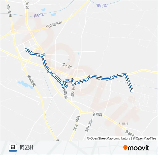 新繁2路 Bus Line Map