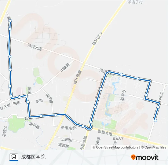 公交新都1路的线路图