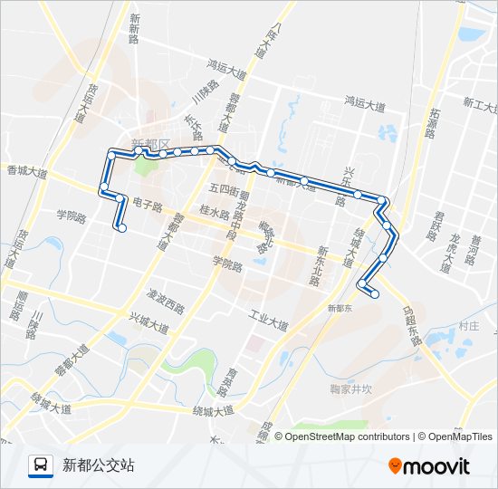 新都2路 bus Line Map