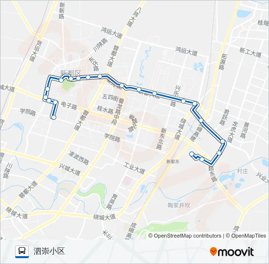 新都2路 Bus Line Map