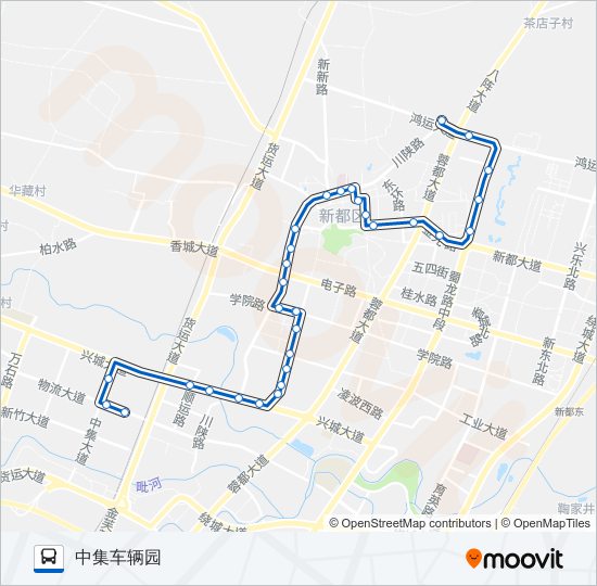 公交新都3路的线路图