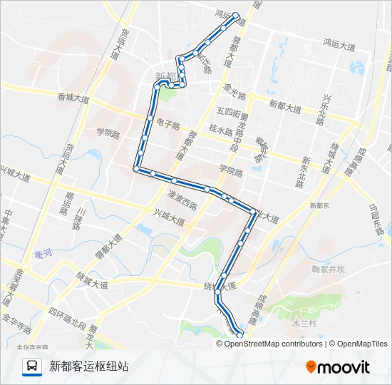 新都4路 Bus Line Map