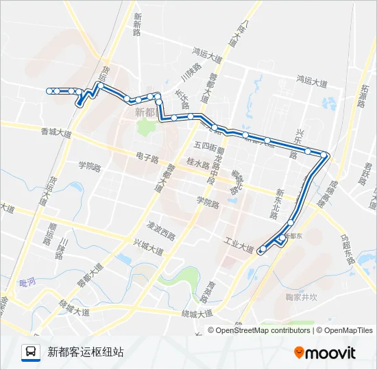 新都5路 Bus Line Map
