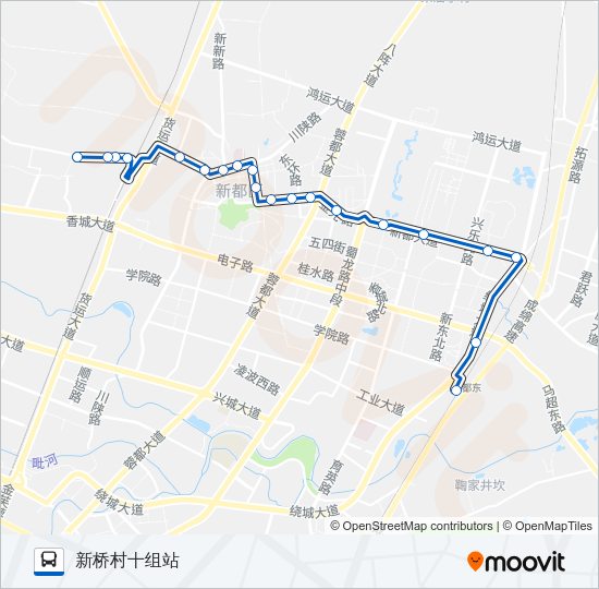 公交新都5路的线路图