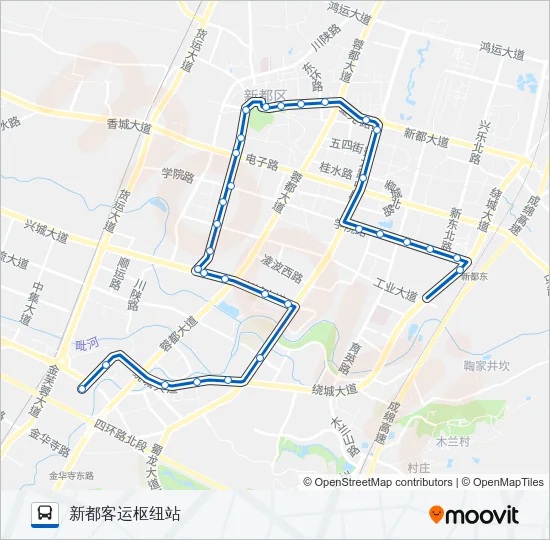 公交新都6路的线路图