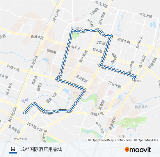 公交新都6路的线路图