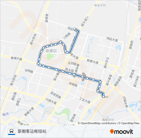 公交新都8路的线路图