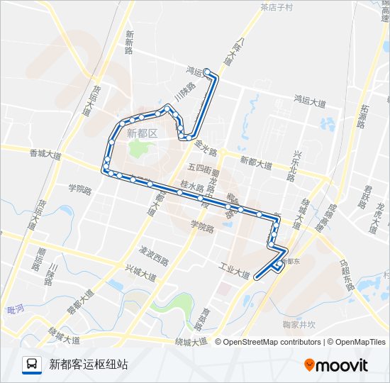 公交新都8路的线路图
