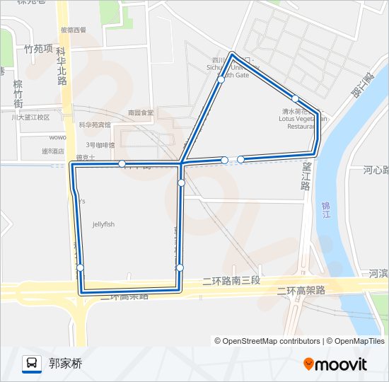 公交1002路的线路图