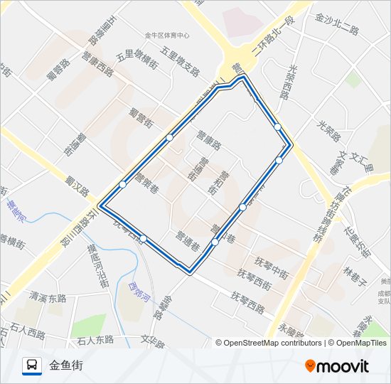 公交1008路的线路图