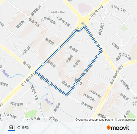 公交1008路的线路图