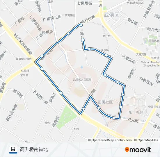 公交1011路的线路图