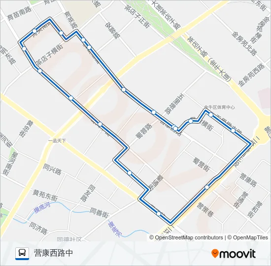 公交1032路的线路图